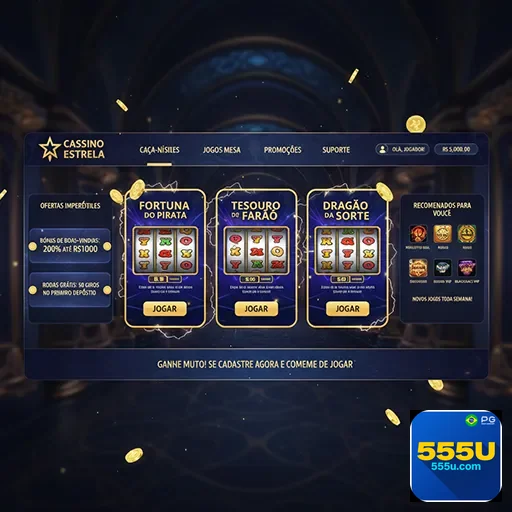 Tela com jogos de cassino na plataforma mobile intuitiva