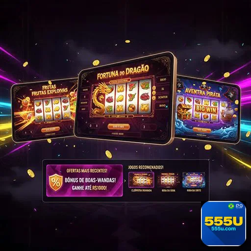 Imagem da página inicial do 555u apresentando serviços tecnológicos inovadores e modernos.